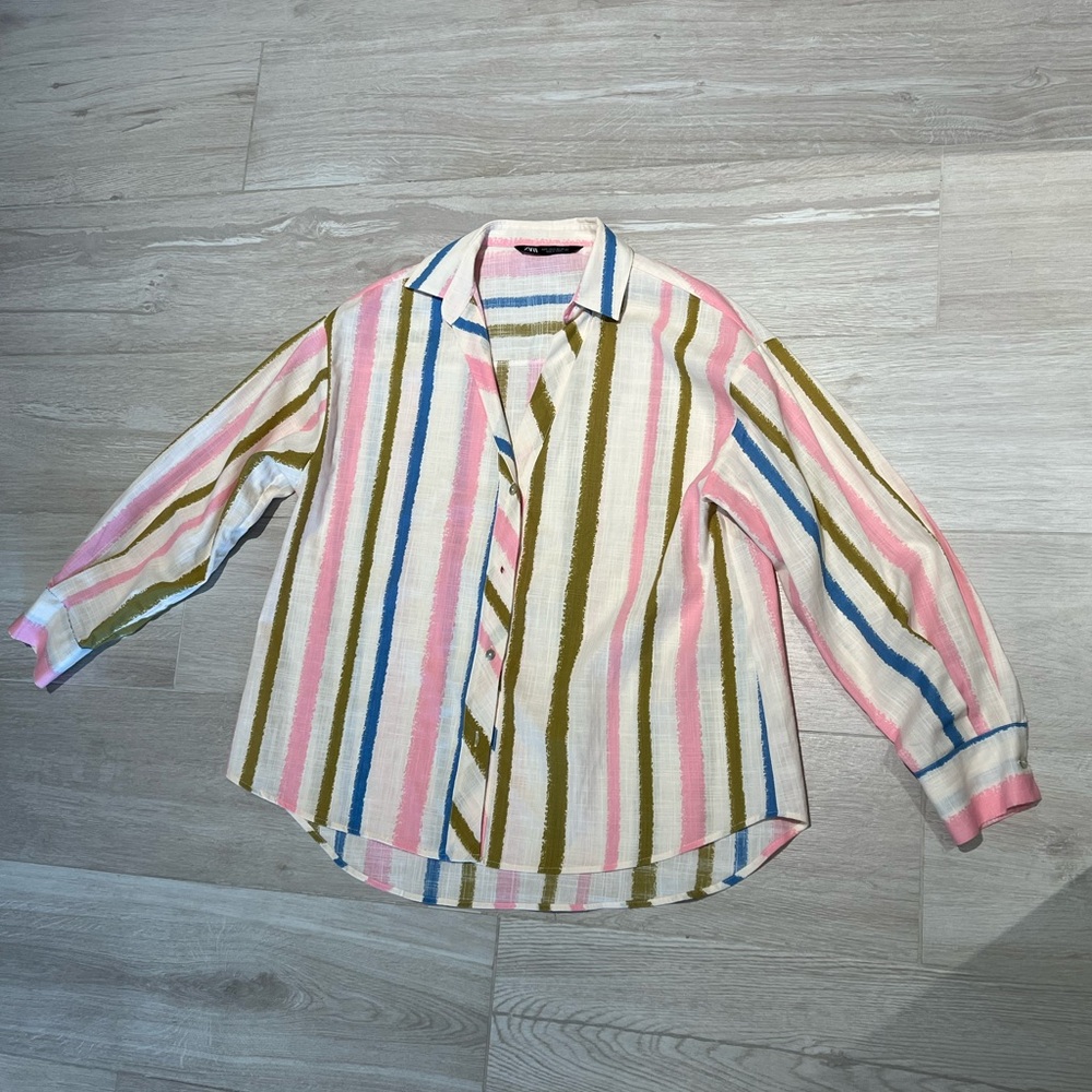 Zara Multicolor Striped Shirt